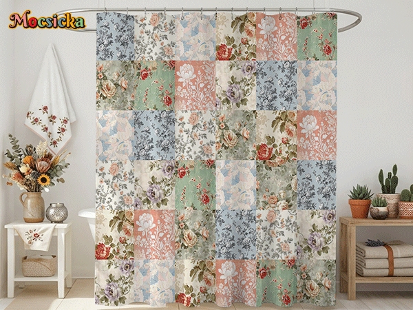 shower curtain for boho bathroom deocr 