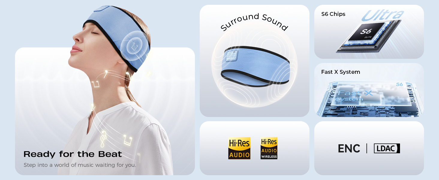 Bamboo Headband Headphones