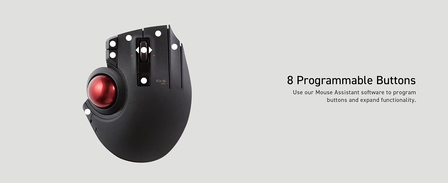 Ex-G Pro Trackball Programmable Buttons