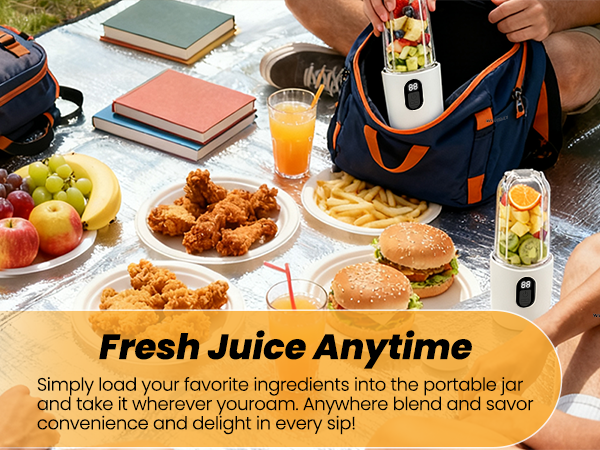 Portable Blender Personal Blender for Shakes and Smoothies with 16 Blades Small Mini Juicer