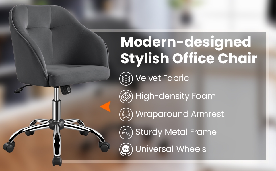velvet office chair
