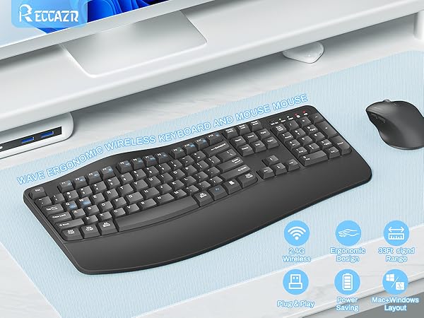 EK30 wireless keyboard and mouse grey 1