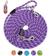 Long Dog Leash for Dog Training 16FT/30FT/50FT/100FT, Reflective Threads Rope Check Cord Dog Leas...