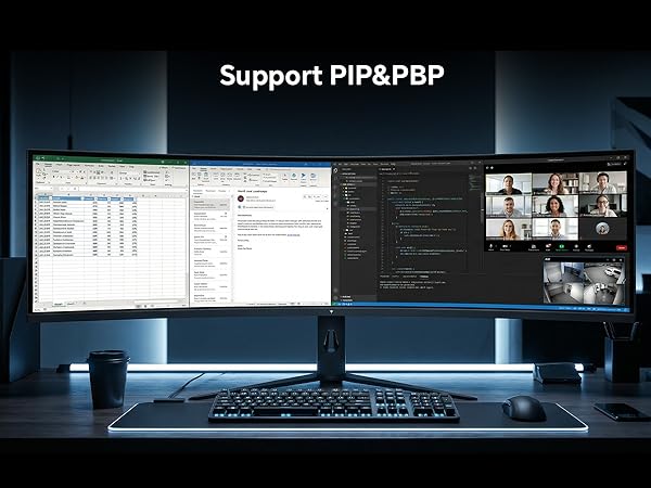 large curved monitor