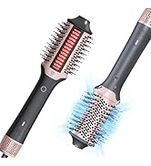 2-in-1 Blow Dryer Brush &amp; Hair Straightener, Ionic &amp; Ceramic Thermal Brush with Adjustable Heat &amp;...