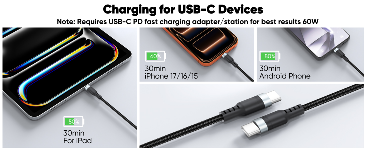 usb-c charging cable 15ft