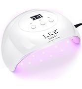 Wisdompark 72W UV LED Nail Lamp Dryer for Gel Polish with 15 Beads Curing lamp 3 Timer Settings &amp;...