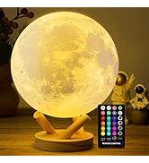 Moon Lamp, LOGROTATE 2023 Upgraded Version Night Light, 16 Colors LED Moon Light with Unique Stan...