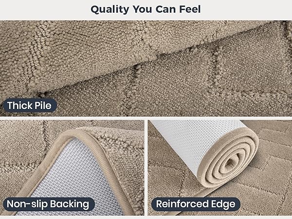 Soft Surface Non-slip Backing Reinforced Edge