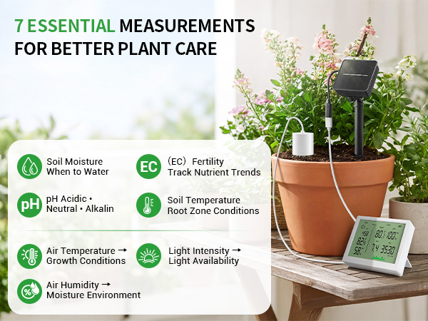 moisture meter soil soil ph meter soil thermometer for gardening ph meter for plants