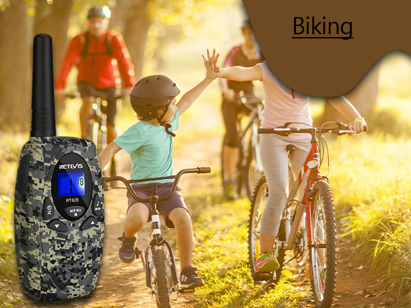 walkie talkies for kids and family biking ourdoors