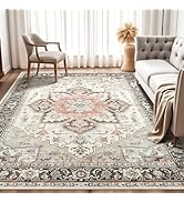 homewill Area Rug 9x12 for Bedroom Living Room, Medallion Printed Ultra-Thin Soft Large Carpet,Or...