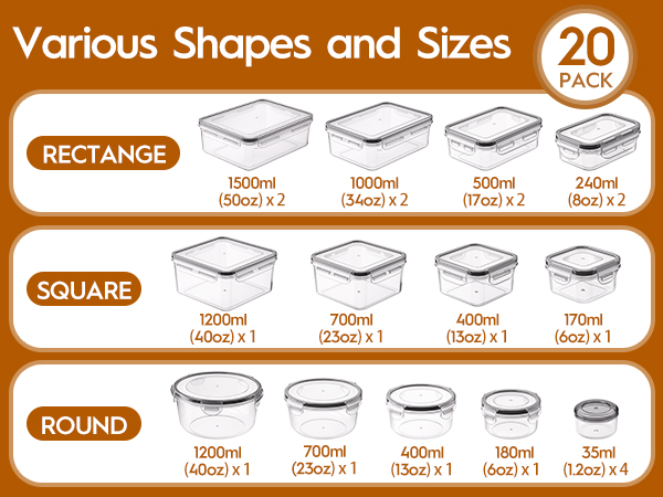 Food Storage Containers with Lids