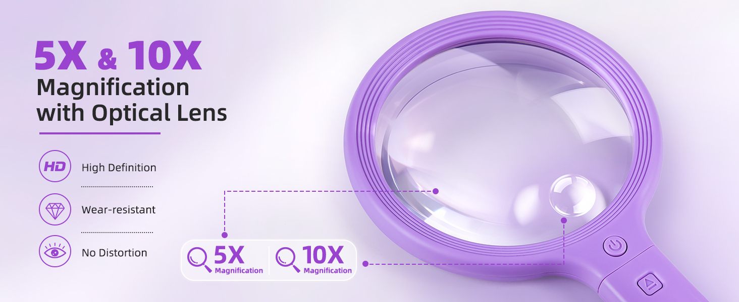 5X&amp;amp;amp;10X Magnifying Glasses for Reading