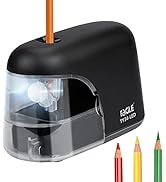 Eagle Electric Pencil Sharpener, Battery Powered Sharpener, LED Light Shinning During Sharpening,...