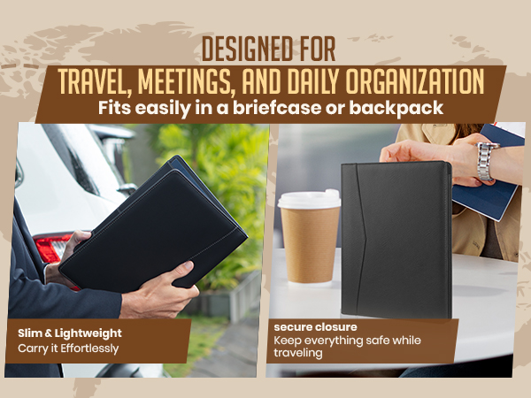 Non-zip padfolio (base model)-Black