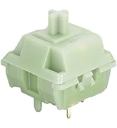 BOYI Jadeite Green Full POM 40gf HiFi Linear Mechanical Switches,5-Pin Pre Lubed PCB Mount Cream ...