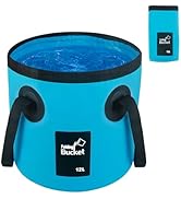 Car Wash Bucket 3.2 Gallon, Collapsible Bucket for Cleaning Supplies Car Wash Fishing, Plumbing W...