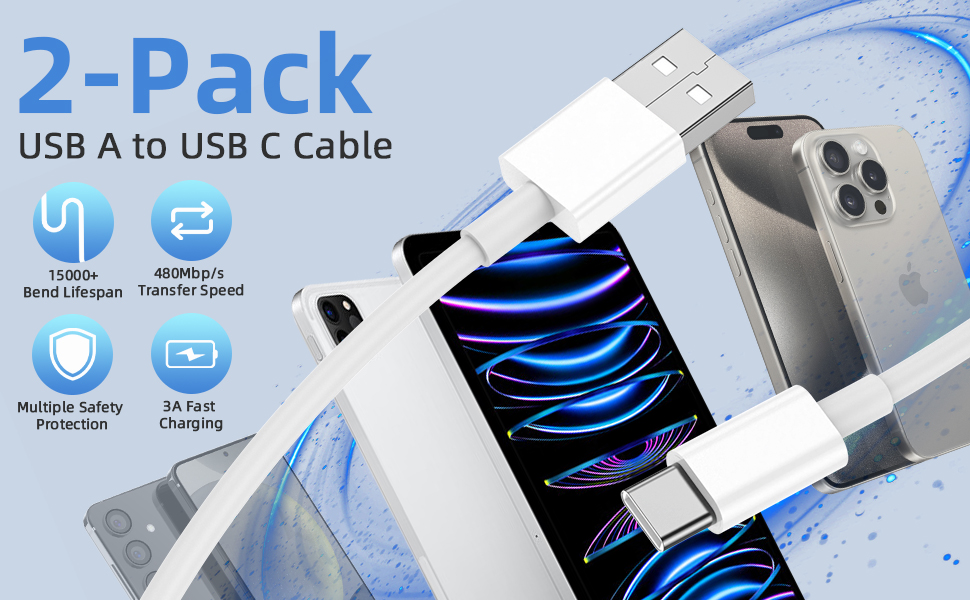 USB A to USB C Cable