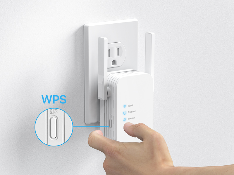 WPS Setup Step 2 Press WPS Button on the WiFi to Ethernet Adapter