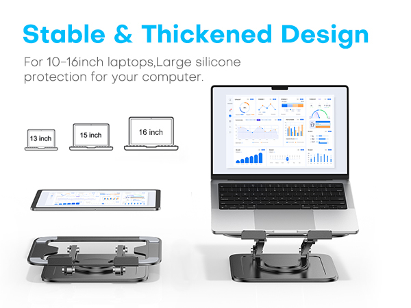 Adjustable lapotop stand,laptop stand for desk,laptop riser for desk,rotating 360 laptop stand