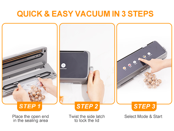 Just press and seal. Three easy steps, anyone can do it.