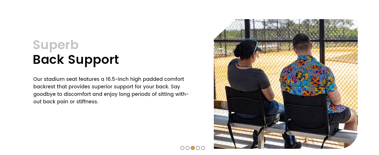 bleacher seats with backs and cushion