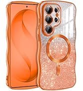 Meshine for Galaxy S26 Ultra Case,[Compatible with MagSafe][Built-in Camera Lens] Magnetic Curly ...