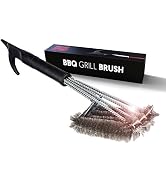 Jolly Green Products 4-in-1 Grill Brush and Scraper, Steel Bristles, Grill Cleaner with 18-Inch H...
