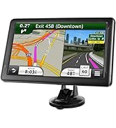 HUTNVEA GPS Navigation for Truck RV Car, 9-inch High-Definition Touch Screen,2024 Maps (Free Life...