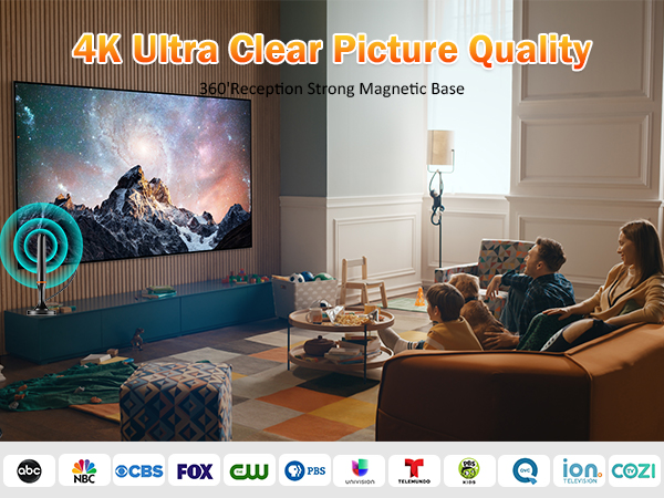 Digital TV Antenna for Smart Tv Indoor, Indoor TV Antenna for Tv Without Cable