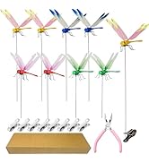 Kleeblatt Dragonfly Clip 8pcs - DIY Fake Dragon Fly Clips, Hair Accessories, Garden Decor, and Ou...