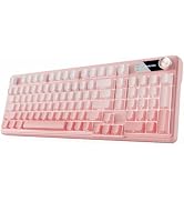 EWEADN V102 Wireless Keyboards, 98 Key Gaming Keyboard with Screen &amp; Media Knob, Custom RGB Backl...