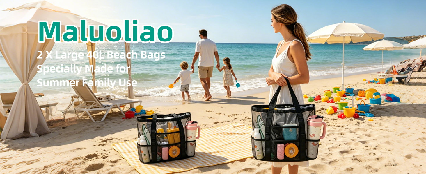 Mesh Beach Bag for Women/Family