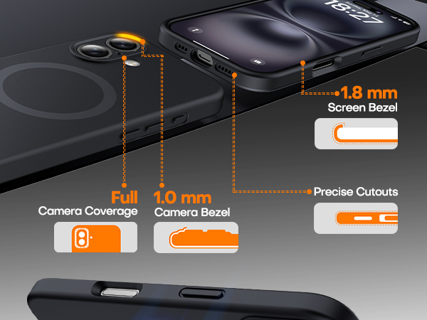 EXZLLEN Magnetic for iPhone 16 Case, Compatible with All MagSafe Accessories