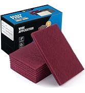 S SATC 6" x 9" Maroon General Purpose Scuff Pads,10 Pack Automotive Pads for Scuffing,Scouring,Sa...