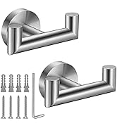 Towel Hooks for Bathrooms,Brushed Nickel Towel Hook for Kitchen Bathroom,SUS304 Stainless Steel C...