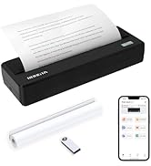 Rongta Portable Printer Wireless for Travel, 300DPI Thermal Inkless Bluetooth Mobile Printer, Sup...