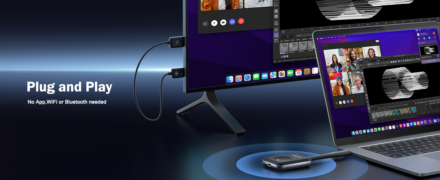 Lemorel Wireless HDMI Transmitter and Receiver for Plug and Play