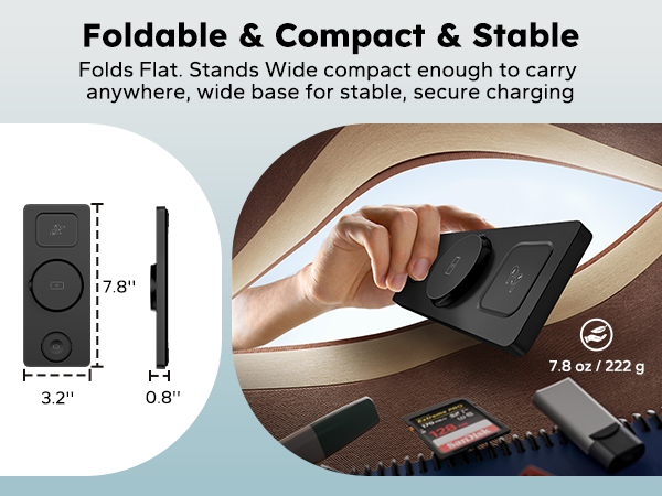 foldable and compact charging station
