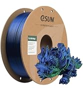 eSUN Silk PLA 3D Printer Filament 1.75mm Blue Green Dual Color Shiny Silky Filament, Dimensional ...