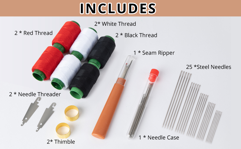 big eye steel needle set