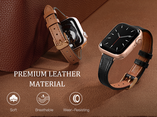 leather apple watch band 40mm for women apple watch band 38mm apple watch band 41mm thin slim 9