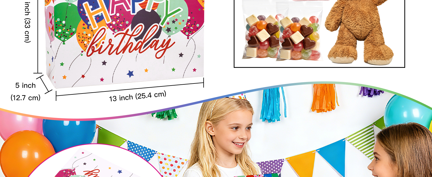 WRAPAHOLIC 13&amp;#34; Large Birthday Gift Bag