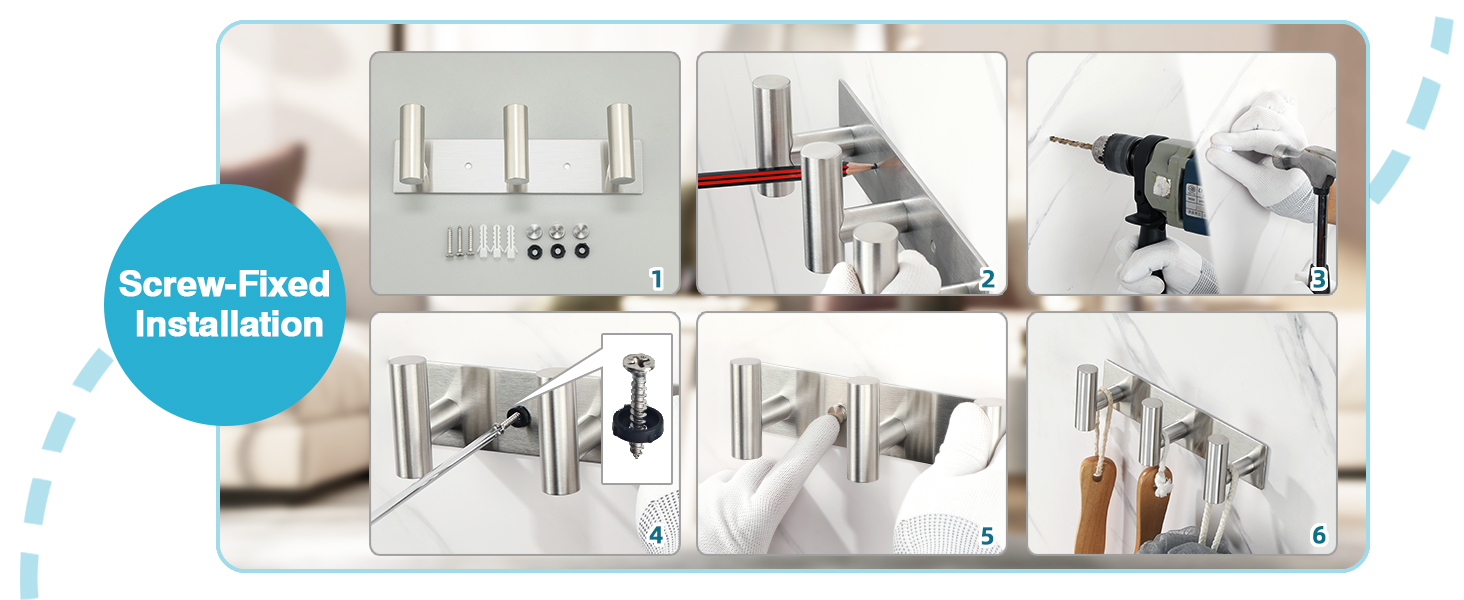 Alise Coat Hooks Hat and Coat Rack