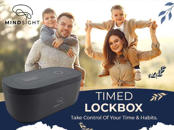 Timed lock box for phone detox, screen time management, and digital addiction prevention.