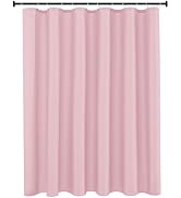 Biscaynebay Hotel Quality Fabric Shower Curtain Liners 72 Inch by 72 Inch, Pink Water Resistant B...