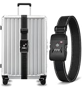 LUGGEX Luggage Straps TSA Approved, Luggage Straps for Suitcases, Easy Adjustable &amp; Reinforced Bu...