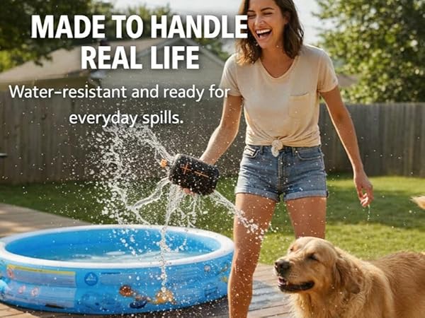 Water resistant portable Bluetooth speaker for backyard outdoor use Perfect Gift for Dad/Mom/Him/Her
