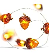 BOHON LED String Lights 40 LEDs Acorn Lights String Battery Powered 10ft Fairy Lights with Remote...